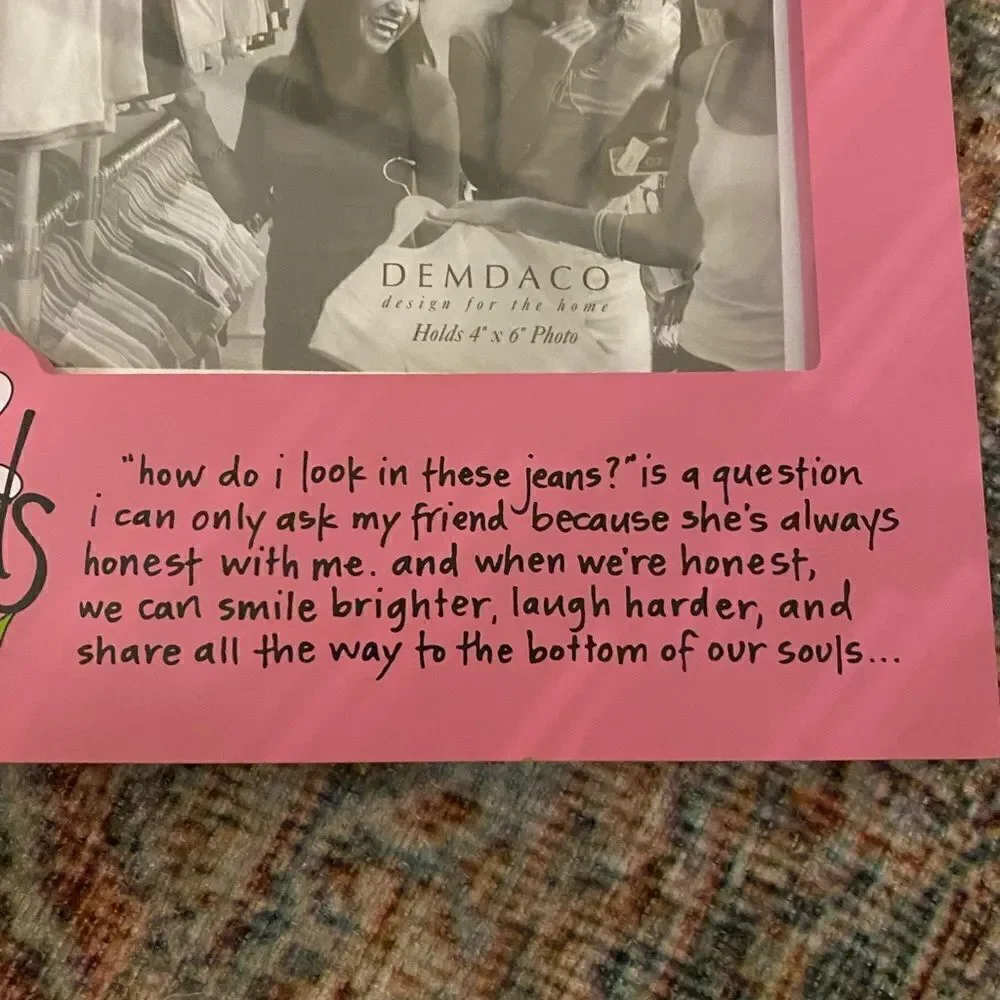Friends picture frame hangs or stands